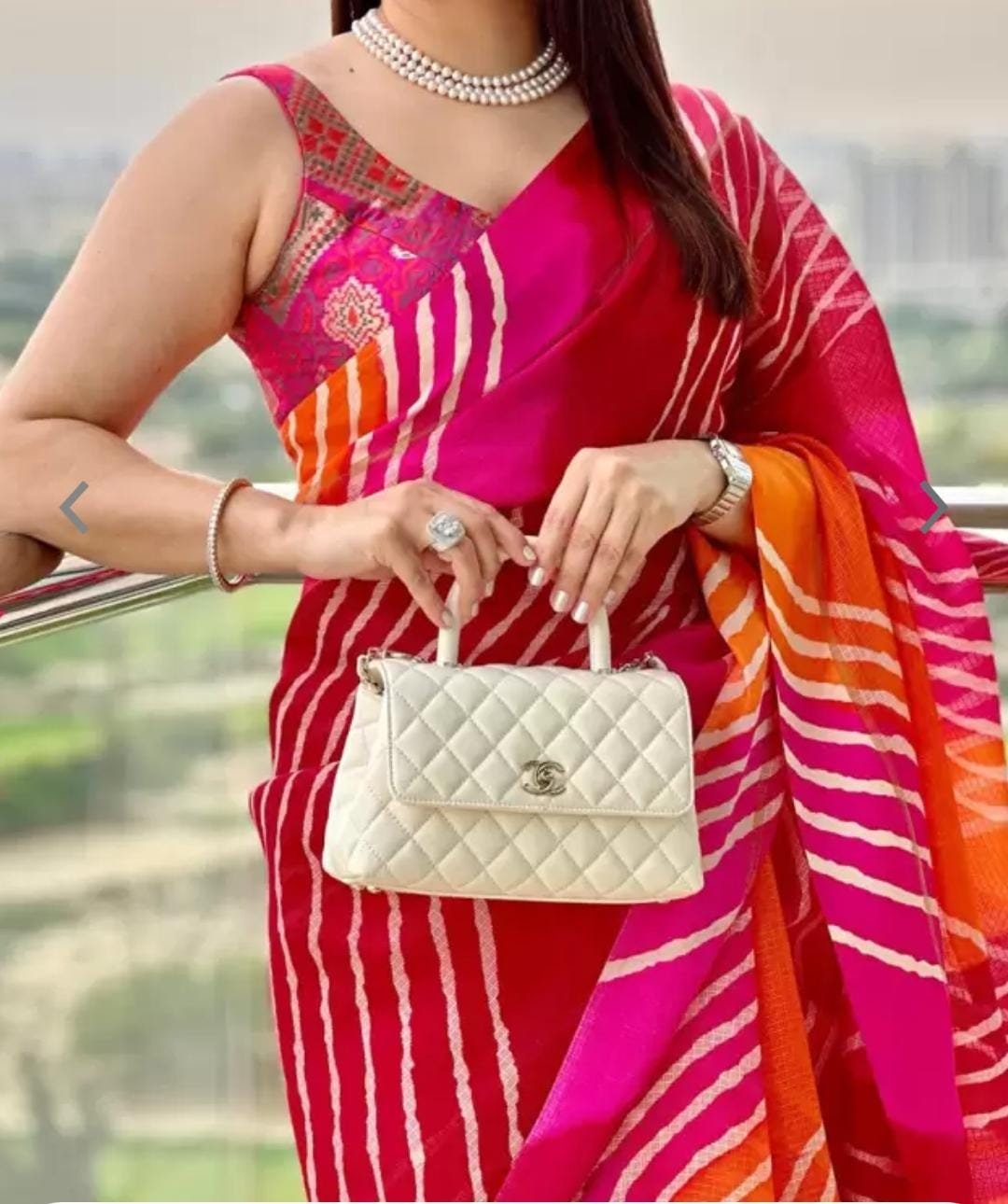 Leheriya Pure Cotton Kota Saree, Pink and white kota saree, Saree with FREE Petticoat