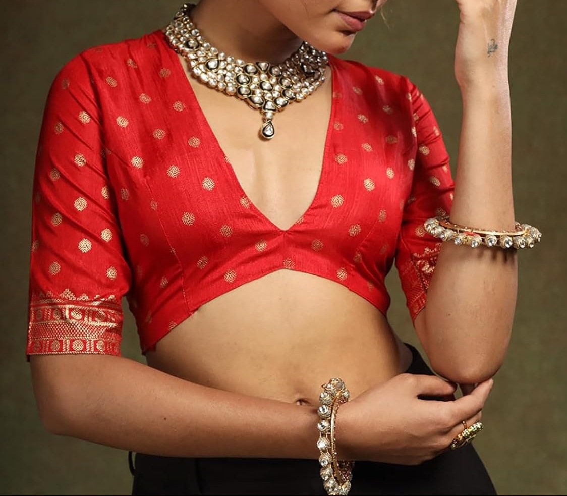 Cream & Red Patola Silk Bridal Saree with Heavy Zari Woven Design, Unstitched Blouse Piece and FREE Petticoat Ideal Wedding Saree for Women