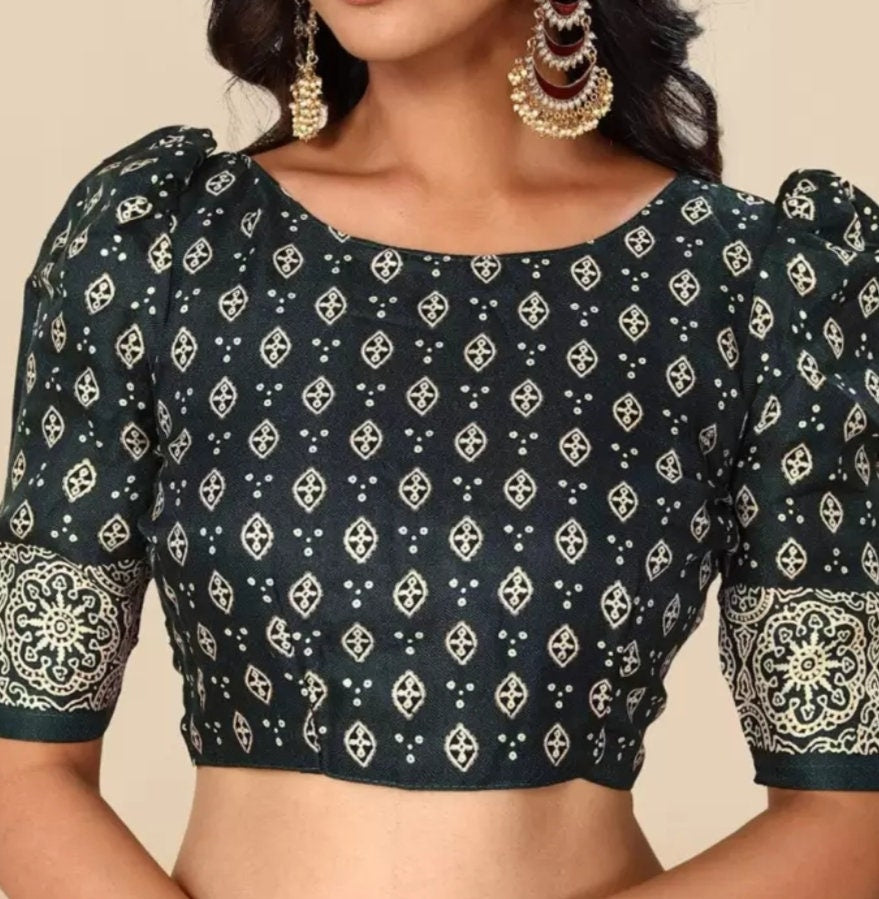 Ethnic Motifs Printed Pashmina Patola Saree, Teal and yellow patola saree, saree with printed border, Saree With FREE Matching Petticoat