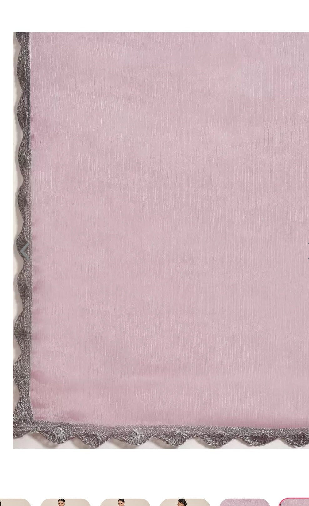 Elegant Pink Solid Embellished Border Saree in Pink Silver Tones with FREE Matching Petticoat best for Pooja Wear Partywear Festive Occasion