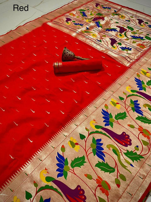 Exquisite Soft Kanchivaram Pethani Silk Saree with Pure Zari Detailing Indian Wear Christmas Gift